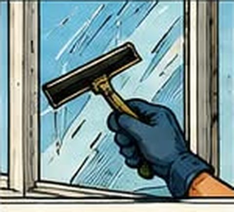 Fensterreinigung mit dem Abzieher